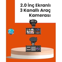 Full Hd Araç Kamerası Çift Yönlü Kayıt Ve Darbe Sensörü