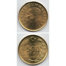 500 Lira 1990 Çil Eski Madeni Para
