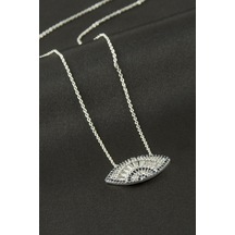 Depomıx Göz Zirkon Taşlı Kolye - Gümüş Rengi 14693096