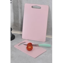Kesme Tahtası Plastik 2'li Pembe