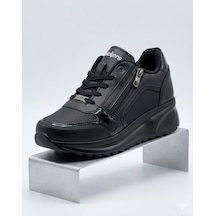 Wickers Dolgu Tabanlı Fermuarlı Sneaker Siyah