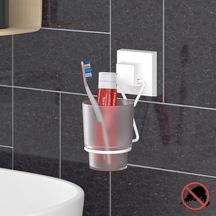 Teknotel Easyfıx Yapışkanlı Diş Fırçalık Macunluk Beyaz Ef274 Beyaz