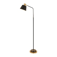 Arrigo Siyah Retro Başlıklı Modern Dekoratif Köşe Lambader Siyah
