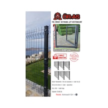 Ör-as Tel Örgü Ve Panel Çit Sistemleri Panel Çit Takım 150 Cm Yükseklik 15 Mt Uzunluk 150 X 100 Kapı-renk-antrasit Gri