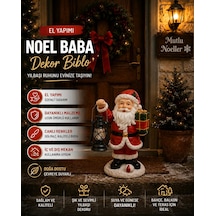Fenerli Noel Baba Dekor Kırmızı