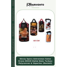 Dövüş Sporu Antrenman Salon Ürünü 60x20 Dijital Boks Torbası Polycanvas & İmpertex Resimli Çok Renkli