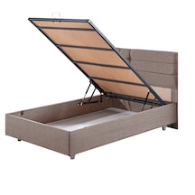Viyana İkili Set, Viyana Tek Kişilik Baza Başlık Seti Açık Kahve 120 x 200