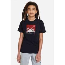 Svartir Sandar Baskılı Unisex Çocuk Siyah T-Shirt