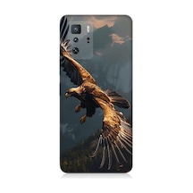 Xiaomi Poco X3 Gt Uyumlu Uçan Kara Kartal Desenli Silikon Kılıf