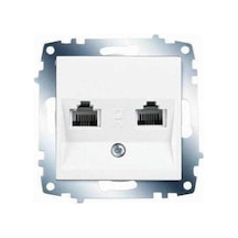 Viko Karre/meridian Beyaz İkili Nümeris Cat-3 Telefon Prizi Çerçevesiz - 90967033