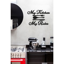 Dekoratif My Kitchen My Rules Mutfak Duvar Dekoru Tablo
