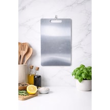 Paslanmaz Çelik Kesim Panosu, Metal Kesme Tahtası 35x23 Cm Diğer