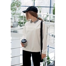 Intormul'tibrend Okul İçin Oversize Kazak 150116522 Beyaz