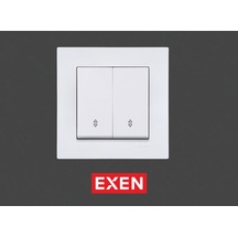 Exen Karell Beyaz Komütatör Veavien Çerçeveli