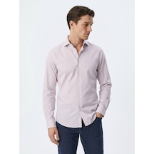 Kip Açık Mavi Kareli Regular Fit Uzun Casual Gömlek