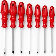 7 Parça Tornavida Set Çok Renkli
