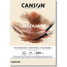 Canson Çizim Bloğu Graduate Mıx Medıa Natural 30 Sy A4 220  Gr