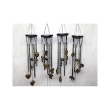 4 Adet Metal Rüzgar Çanı 41 Cm Alk3521 Modeli, Wind Chime, Balkon Bahçe Dekorasyonu