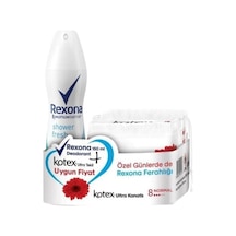 Rexona Shower Fresh Sprey Deodorant 150 Ml & Kotex Ultra Normal Avantajlı Paket 7'li Paket Mıchu
