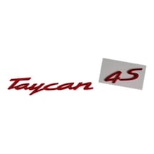 Porsche Uyumlu Yazı Taycan 4s Kırmızı
