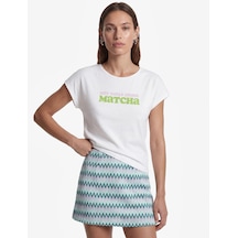 Koton Koton X Sibil Çetinkaya - Geometrik Desenli A Kesim Mini Etek Lila Desenli 6sak10106uk