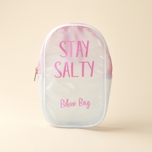 Living Stay Salty Kozmetik Çantası - Şeffaf / Pembe
