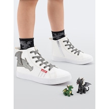 Ejderha Erkek Çocuk Beyaz Sneakers Spor Ayakkabı