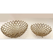 Emg-2004 37x30 Cm Dekoratif Metal Obje Seti Şık Ev Aksesuarı Minimal