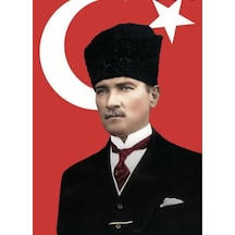 Kalpaklı Atatürk Bayrak 70 x 105 CM
