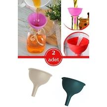 Flosoft 2 Adet Mini Huni, Pratik Silikon Yağ Sirkelik Huni 7cm 2'li Set
