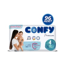 Confy Premium 4 Numara Bebek Bezi Maxi 7 - 14 KG 96 Adet