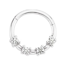 Altınsepeti Beyaz Altın Sırataş Clicker Halka Piercing As31pcr3 Beyaz