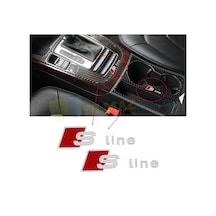 Audi S Line Direksiyon Vites Torpido Anahtarlık Logo Metalize 2 Adet