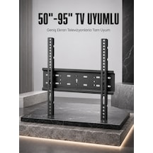 Tv Duvar Askı Aparatı 50-95 İnç Uyumlu Güvenli Sabit Montaj - Lisinya