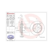 Mitsubishi Carisma Fren Diski On 1998-2006 Brembo 09704310 2adettir