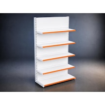 Market Rafı Ekonomik Tekli Bazasız Duvar Ünitesi- 40a/30 4 - H:220 Cm Beyaz-40x60 Cm