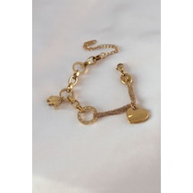 316l Çelik Gold Renk 2'li Zincir Model Zirkon Taş Detay Kadın Bileklik Altın 316l Çelik Gold Renk 2'li Zincir Model Zirkon Taş Detay Kadın Bileklik Altın