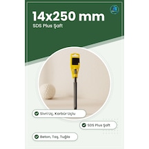 Matkap Ucu Sds Plus 14x250 Mm Sivri Murç Karbür Uçlu Beton Taş Tu