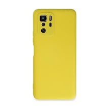 Poco X3 Gt Kılıf Nano İçi Kadife Silikon - Sarı İtdark9329