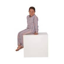 The Nuba The Don Çok Renkli Çizgili Erkek Çocuk Pijama Takımı (9-14 Yaş)