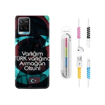 Vivo Y32 Kılıf Kablo Koruyuculu Armağan 1425 Siyah