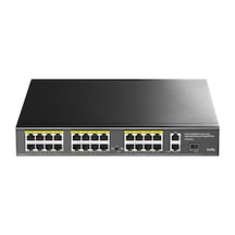 Cudy FS1026PS1 300 W Poe+ 24 Port 10/100 Mbps+ 2 Port 10/100/1000 Mbps Gigabit+1 Port Sfp Switch