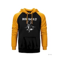 Bathory Sarı Reglan Kol Kapşonlu Sweatshirt Sarı