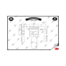 Volkswagen Bora 1998-2008 Torpido Konsol Trim Göğüs Maun Kaplama Set 27 Parça Gümüş