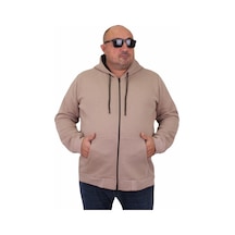 Moc Grande Mocgrande Büyük Beden Unisex Kapüşonlu 3Ip Sweat 11701 Toprak-Toprak