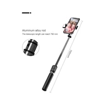 Led Işıklı Selfie Çubuğu Bluetooth Kumandalı Kablosuz Tripot Selfie Monopod Selfie Stick Pembe