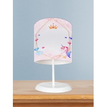 Mekta Home Bebek Ve Çocuk Odası Unicorn Ve Elmas Desenli Abajur