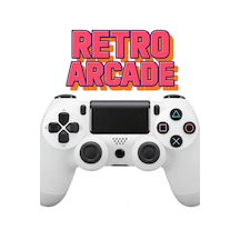Ps4 Kolu Kablosuz Şarj Edilebilir Ergonomik Titreşmli Beyaz