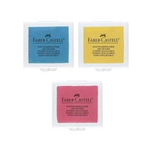 Faber-castell Plastik Kutulu Hamur Silgi Renkli 3 Adet