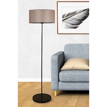 Bej Lambader Metal Siyah Ayaklı Ml709
